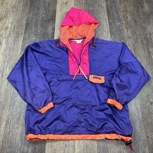 Vintage Columbia Nylon Radial Sleeve Windbreaker Pullover Jacket Women's M Retro